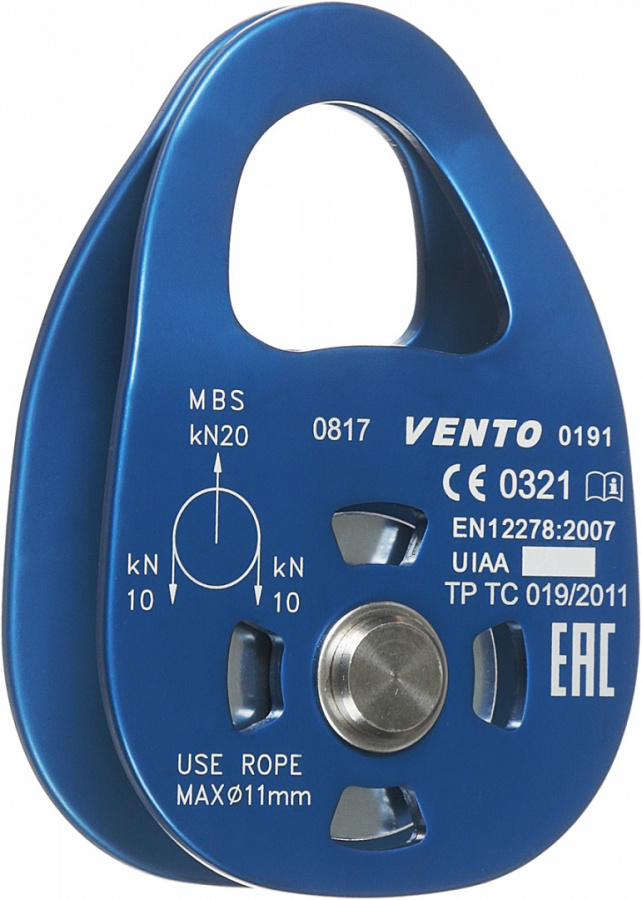 Блок-ролик VENTO™ одинарный Single дюраль с подшипником, vpro 0191