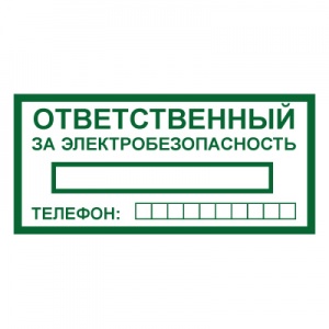 T322 ОТВЕТСТВЕННЫЙ ЗА ЭЛЕКТРОБЕЗОПАСНОСТЬ