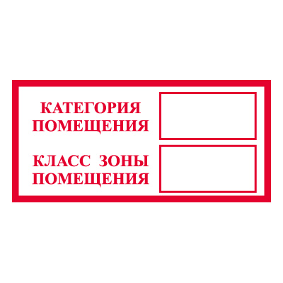 T312 Категория помещения/Класс зоны помещения