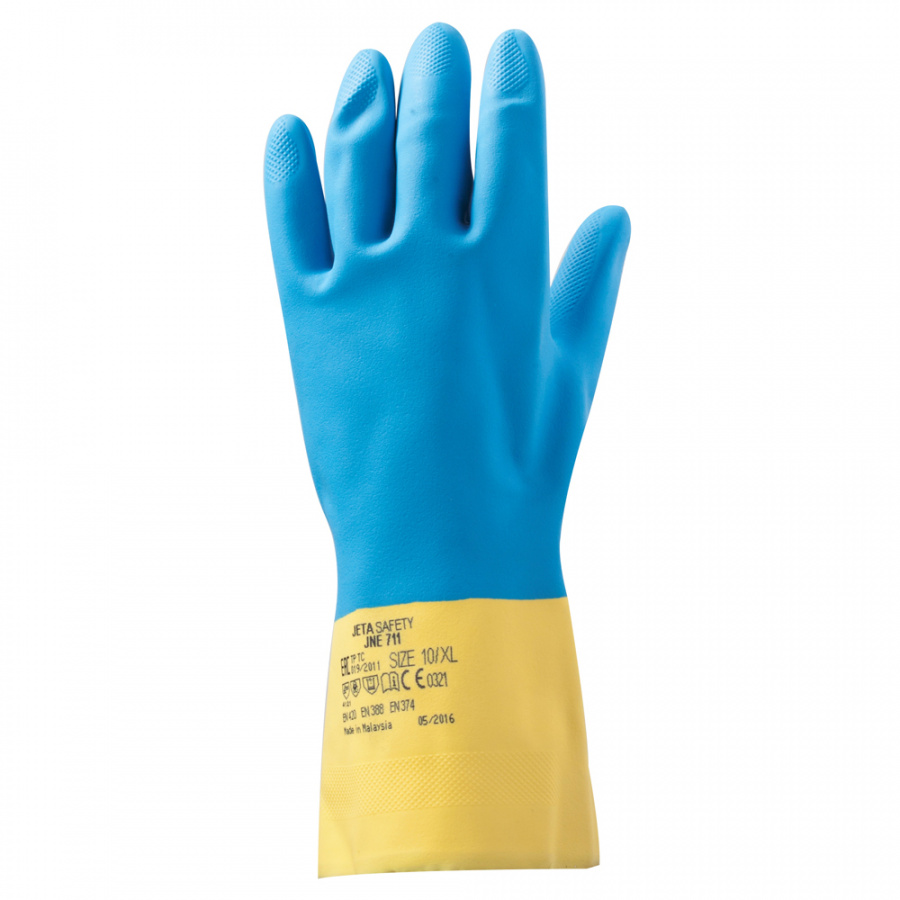 Перчатки Jeta Safety КЩС (хлопок+неопрен, 0,7 мм), JNE711