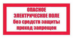 T23 ОПАСНОЕ ЭЛЕКТРИЧЕСКОЕ ПОЛЕ. БЕЗ СРЕДСТВ ЗАЩИТЫ ПРОХОД ЗАПРЕЩЕН