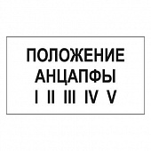 T105 ПОЛОЖЕНИЕ АНЦАПФЫ I II III IV V