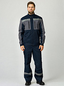 Костюм Нембус-1 СОП (тк.Смесовая,220) брюки, т.синий/серый