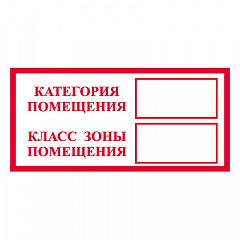T312 Категория помещения/Класс зоны помещения