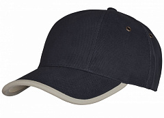 Бейсболка Unit Trendy, т.синий (кобальт)/бежевый